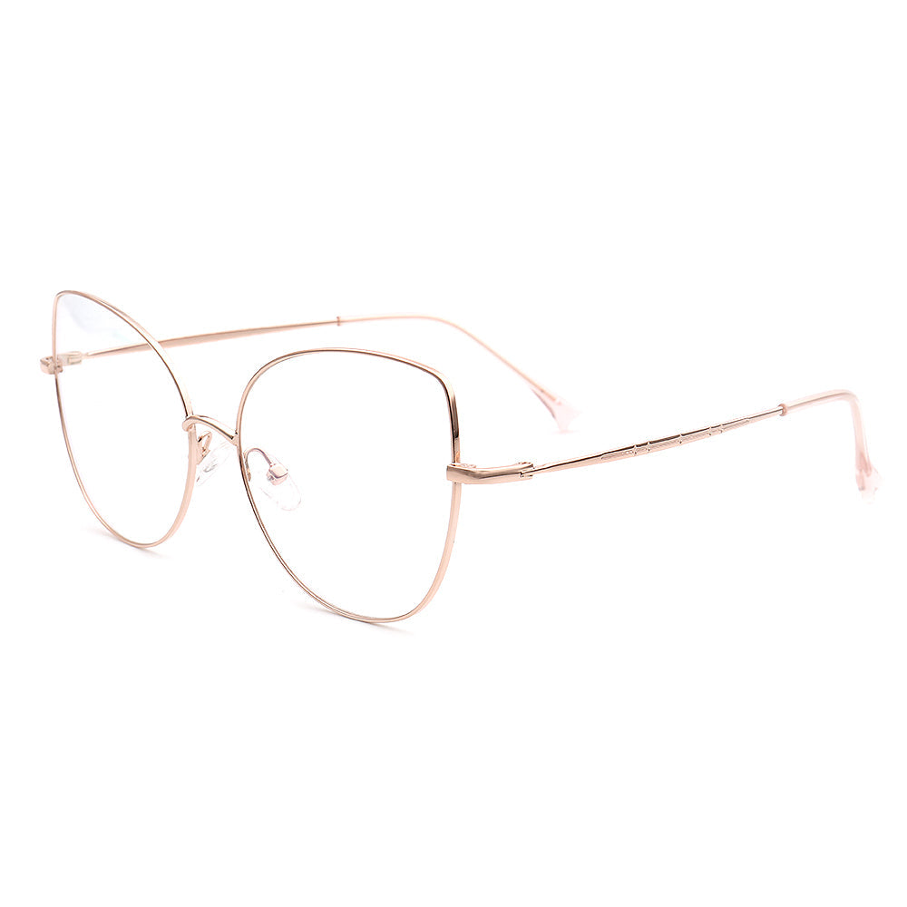 Desiree | Oversized Butterfly Shaped Glasses For Women | Modern Thin Metal Frame