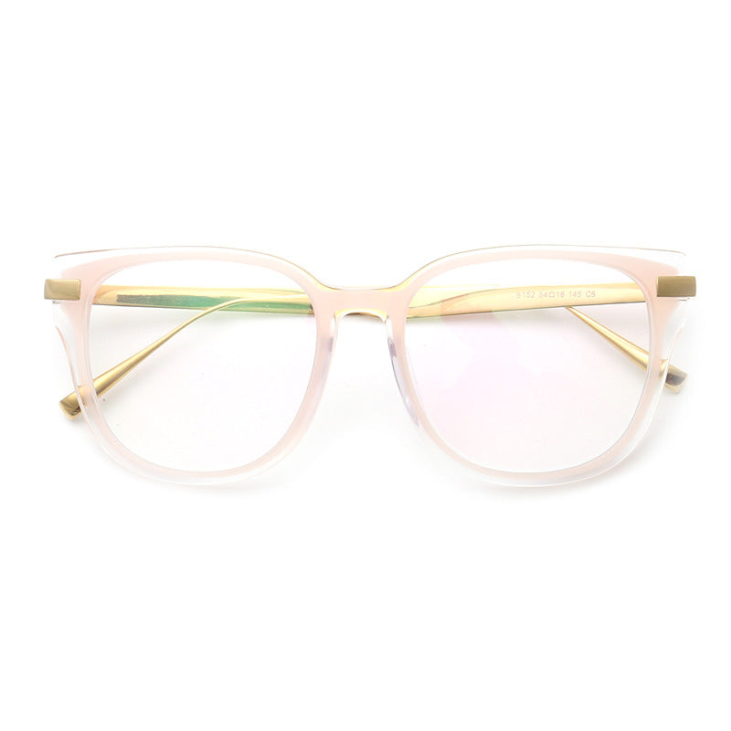Bessie | Modern Stylish Round Full Rim Eyeglasses | Lightweight Titanium & Acetate Frame
