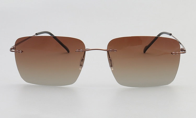 Theodore｜Rectangle Rimless Sunglasses Polarized UV400