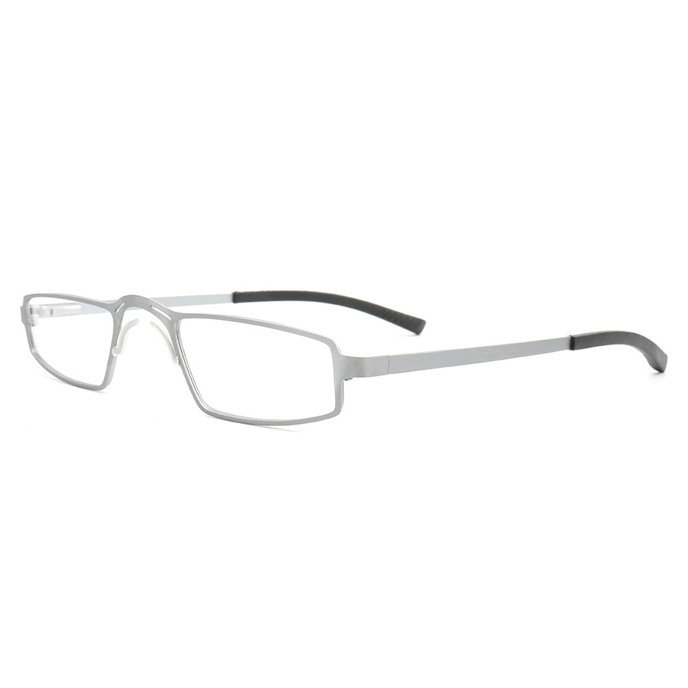 Edward | Full Rim Rectangle Shaped Metal Glasses | Modern Business Design