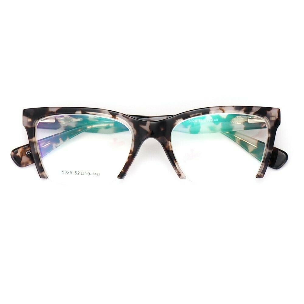 Isabella | Half Rim Cat Eye Glasses For Women | Modern Semi Rimless Tortoise Shell Pattern