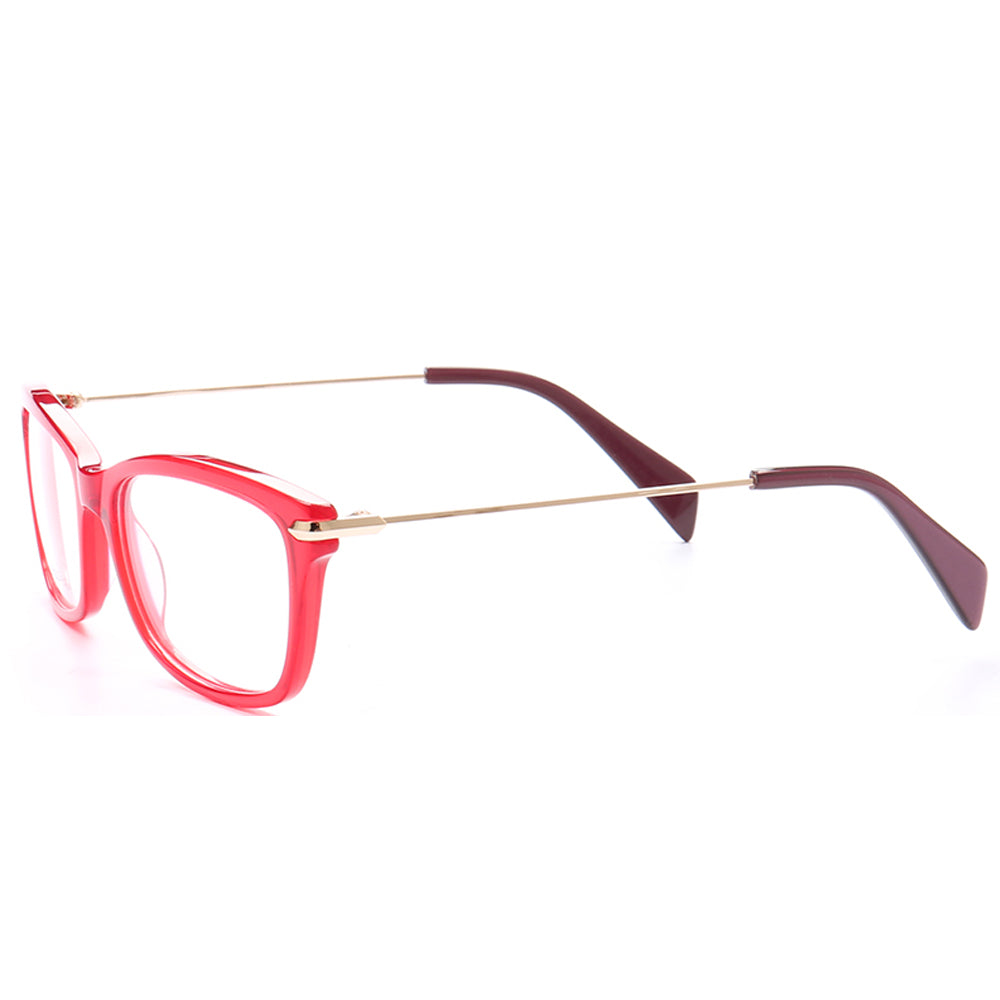 Courtland | Stylish Square Full Rim Unisex Eyeglasses | Semi Transparent Acetate Frame