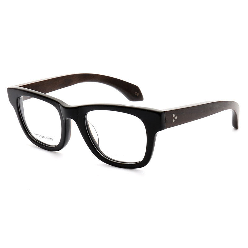 Harrison | Mens Retro Oversized Wood Eyeglass Frames | Women Square Wooden Glasses