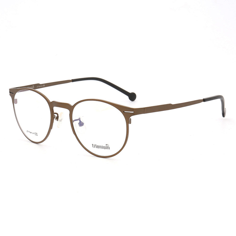 Astor | Round Pure Titanium Eyeglasses | Classic Full Rim Lightweight Glasses for Men & Women