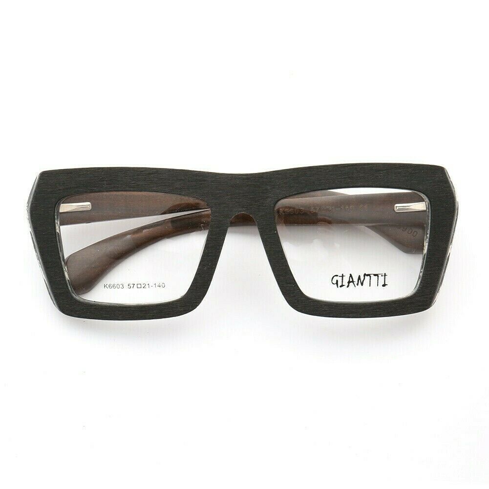 Garland | Retro Oversized Wooden Eyeglasses For Men & Women | Acetate Frame w/ Wood Temples