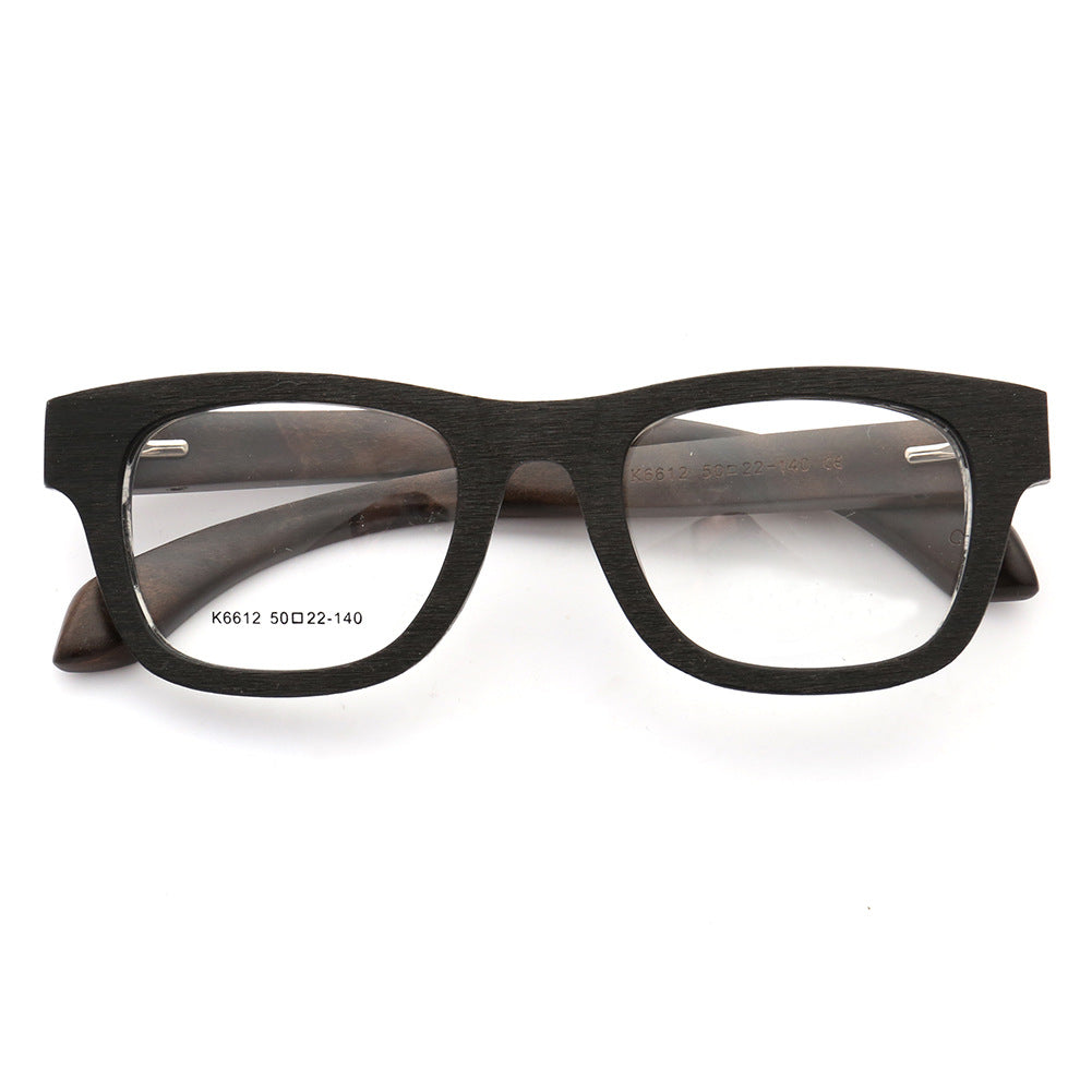 Harrison | Mens Retro Oversized Wood Eyeglass Frames | Women Square Wooden Glasses