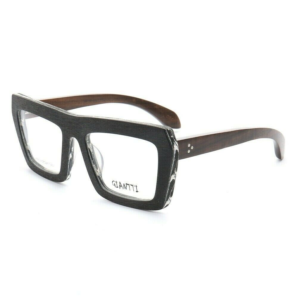 Garland | Retro Oversized Wooden Eyeglasses For Men & Women | Acetate Frame w/ Wood Temples
