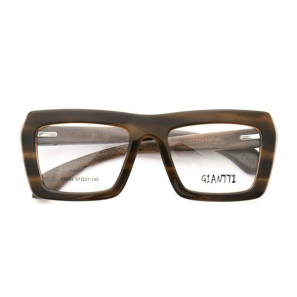 Garland | Retro Oversized Wooden Eyeglasses For Men & Women | Acetate Frame w/ Wood Temples