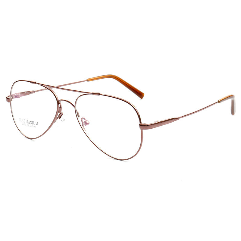 Domingo | Flat Top Mens Pilot Eyeglasses Frames | Flexible Bendable Memory Metal Glasses Frames