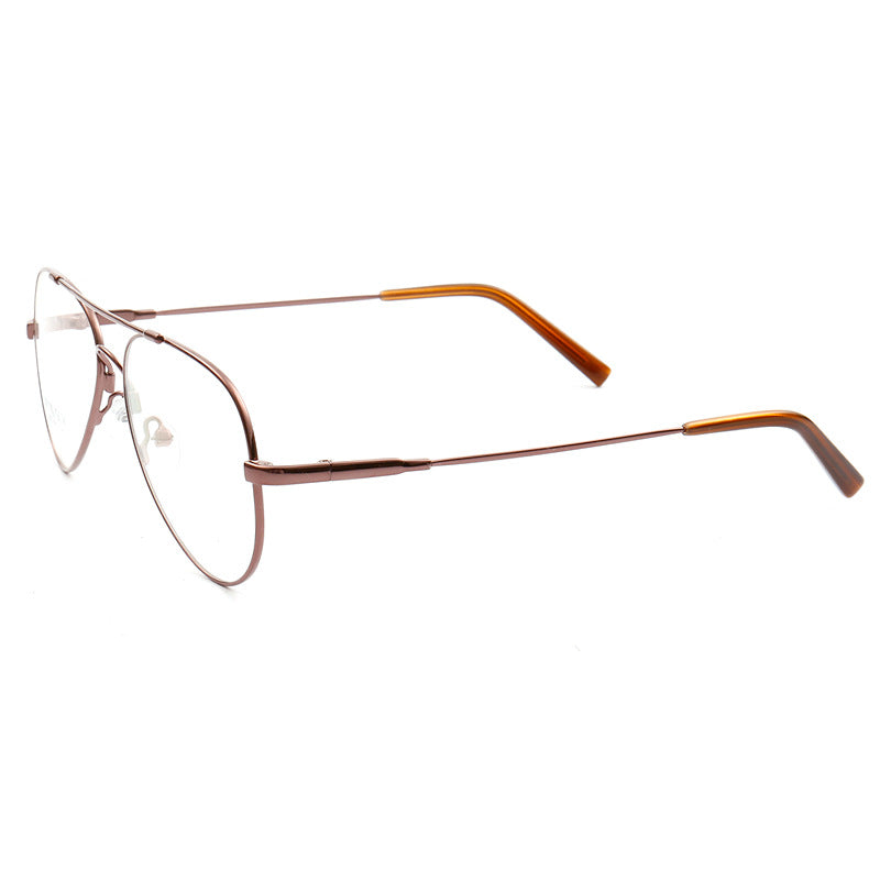 Domingo | Flat Top Mens Pilot Eyeglasses Frames | Flexible Bendable Memory Metal Glasses Frames
