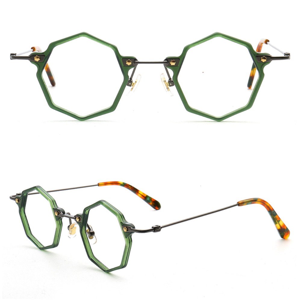 Cooper | Retro Funky Geometric Glasses For Men & Women | Unique Tortoise Shell Design