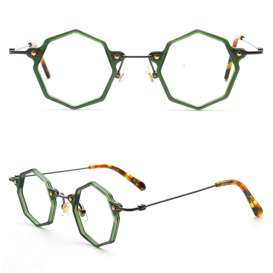 Cooper | Retro Funky Geometric Glasses For Men & Women | Unique Tortoise Shell Design