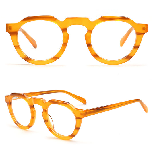 Cameron | Vintage Mens Round Eyeglass Frames | Retro Tortoise Womens Geometric Eyewear