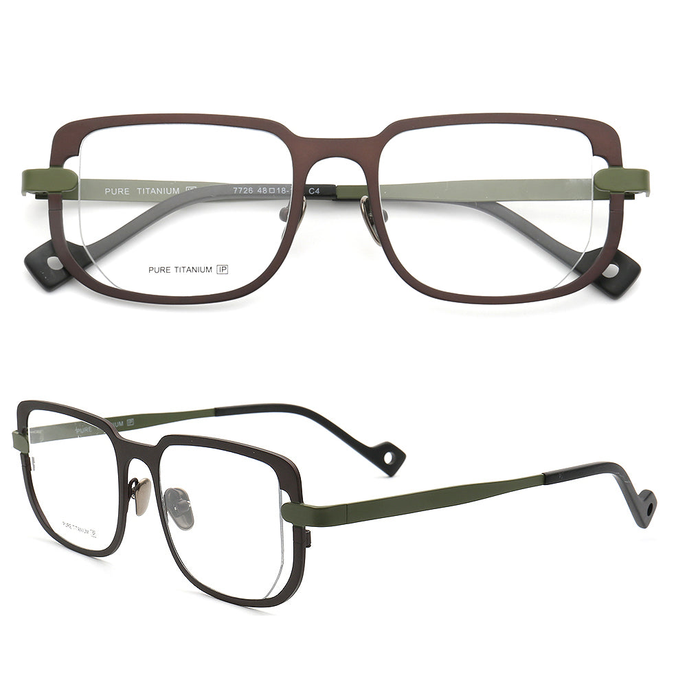 Davis | Modern Mens Titanium Glasses Frames | Retro Square Eyeglasses Frames