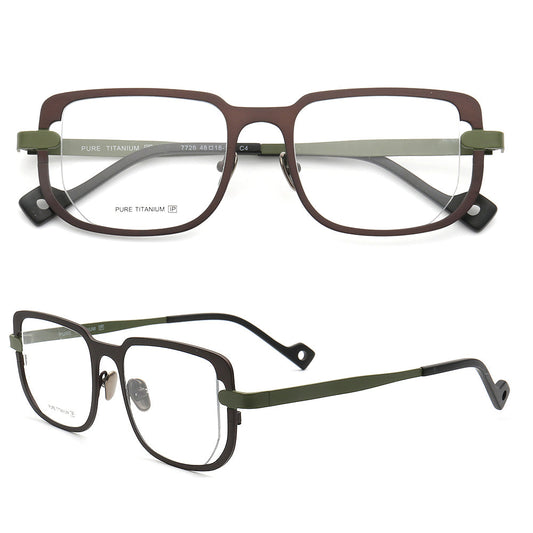 Davis | Modern Mens Titanium Glasses Frames | Retro Square Eyeglasses Frames