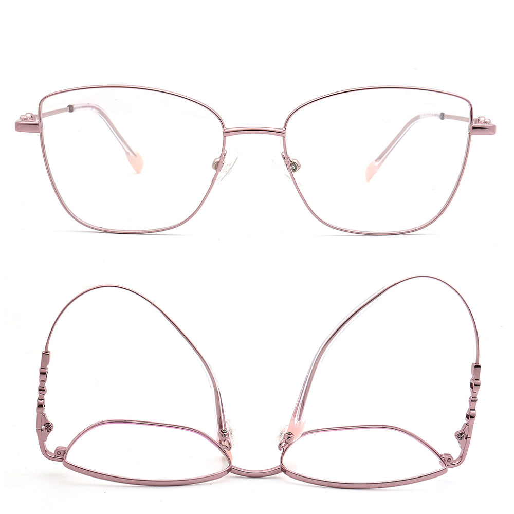 Nova | Womens Flexible Memory Metal Eyeglasses | Classic Cat Eye Glasses Frames Bendable Eyewear