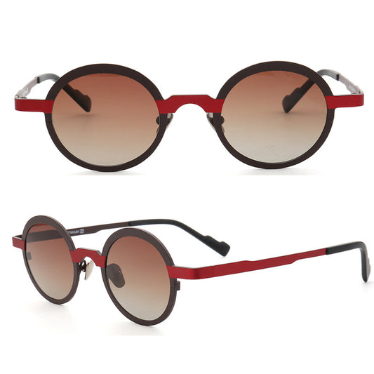 Clement | Lightweight Titanium Unisex Sunglasses | Two Toned Titanium Frame w/ Polarized Lenses