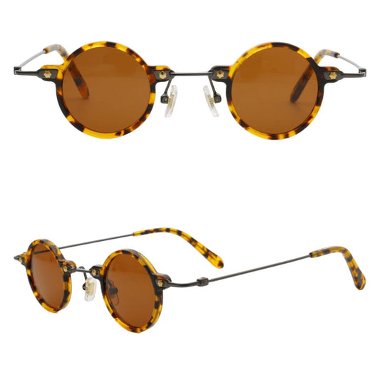 Jet | Retro Small Round Men Polarized Sunglasses | Trendy Hipster Women Sun Glasses Driving UV400
