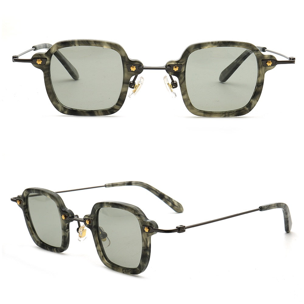 Marble | Retro Mens Sunglasses Polarized | Trendy Square Women Sun Glasses UV400