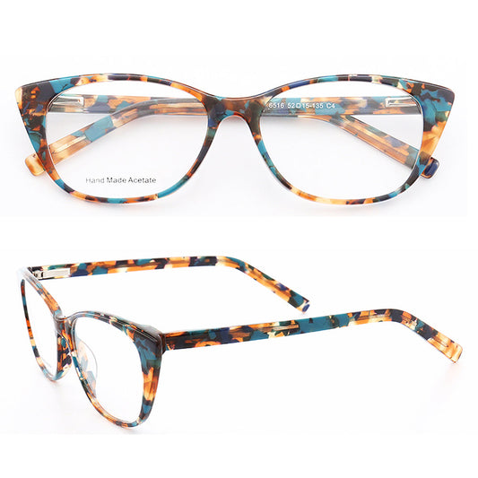 Priscilla | Lightweight Patterned Cat Eye Glasses For Women | Colorful Acetate Design