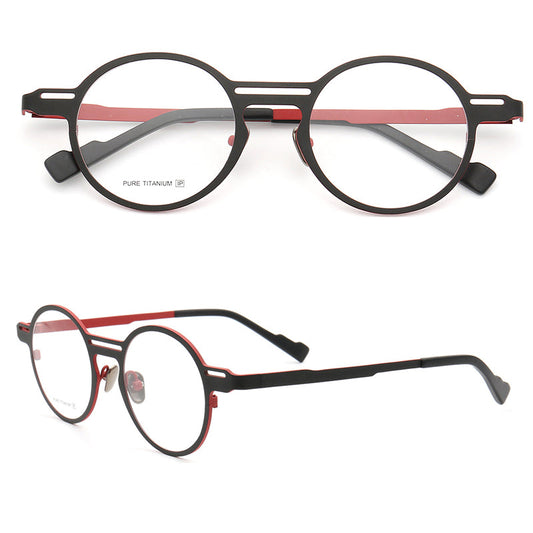 Carson | Unique Circular Titanium Eyeglasses | Multicolor Lightweight Frame For Men & Women