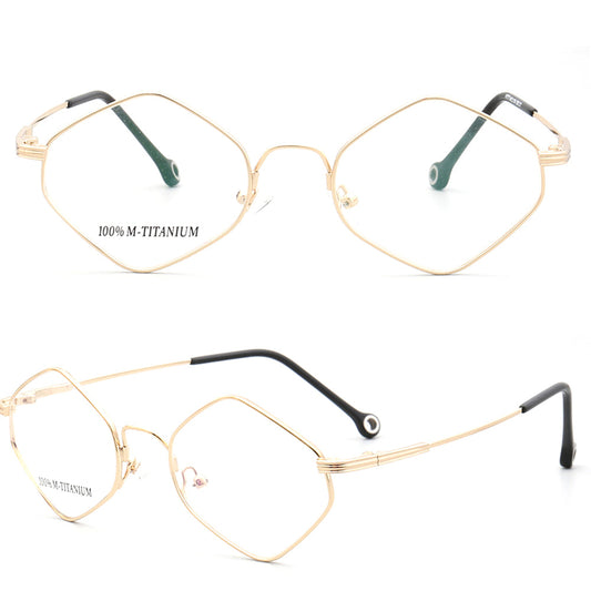 Kenton | Geometric Mens Memory Metal Glasses | Flexible Bendable Polygon Shaped Frame for Women