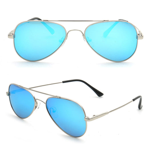 Domingo | Retro Pilot Style Sunglasses For Men & Women | Flexible Bendable Memory Metal Frame w/ Polarized Lenses