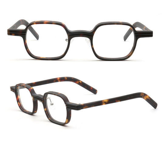 Renew | Modern Square Full Rim Acetate Glasses | Patterned Tortoise Shell Eyewear Frames