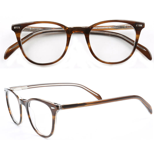Lennox | Basic Round Acetate Eyewear Frames | Classic Full Rim Unisex Glasses