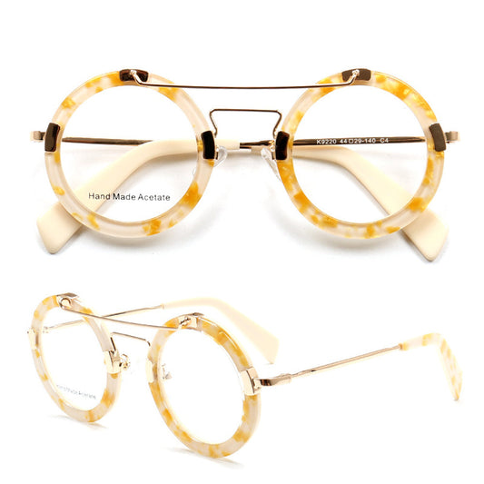 Altitude | Circular Retro Eyeglasses For Men | Funky Women Round Glasses Frames Tortoise Shell