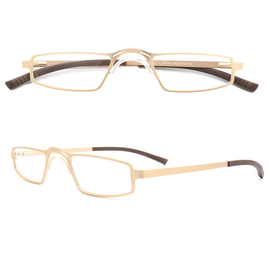 Edward | Full Rim Rectangle Shaped Metal Glasses | Modern Business Design