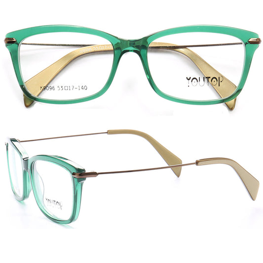 Courtland | Stylish Square Full Rim Unisex Eyeglasses | Semi Transparent Acetate Frame