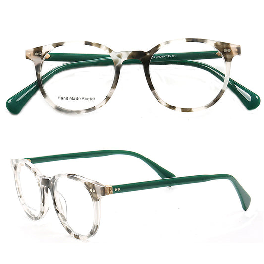 Grace | Round Patterned Acetate Eyeglasses Frames Online | Modern Womens Floral Glasses Frames