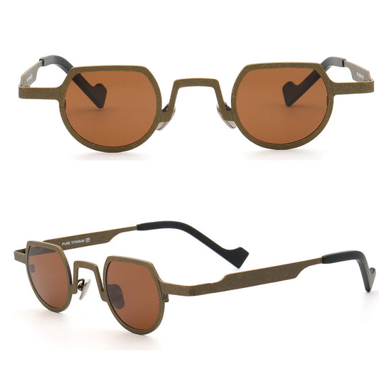 Bradford | Shield Shaped Polarized Sunglasses | Retro Lightweight Pure Titanium Frame