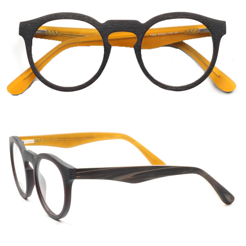 Brink | Two Toned Lightweight Acetate Eyeglasses | Round Full Rim Retro Glasses Frames Online