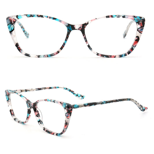 Charlotte | Patterned Acetate Cat Eye Glasses For Women | Colorful Tortoise Shell Eyewear Frames