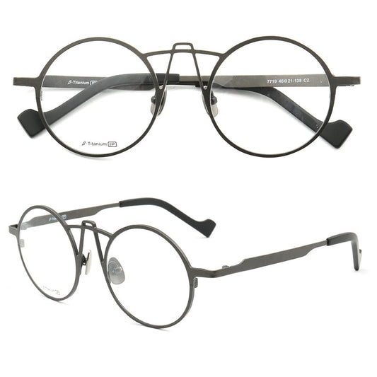 Xavier | Round Punk Style Titanium Eyeglass Frames | Retro Style Glasses For Men & Women
