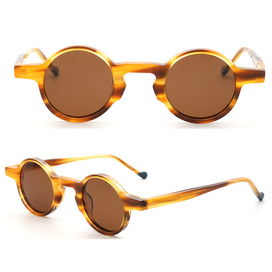 Crown | Mens Round Retro Polarized Sunglasses | Vintage Womens Sun Glasses UV400