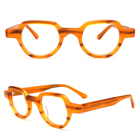 Brooklyn | Vintage Round Mens Eyeglasses Frames | Retro Tortoise Womens Geometric Trendy Eyewear