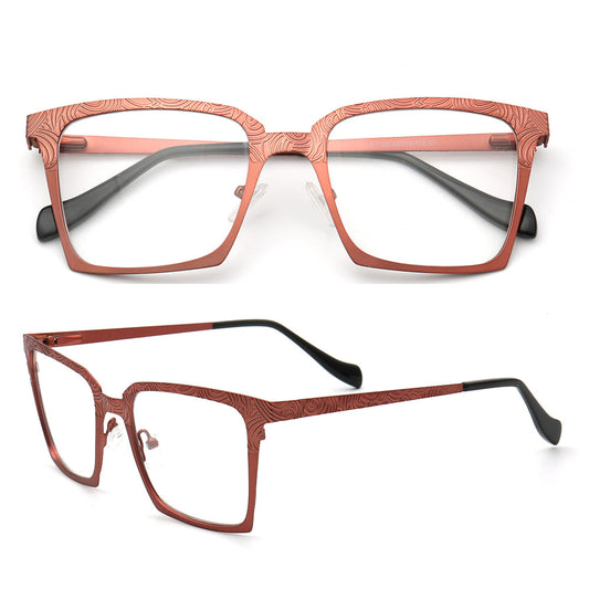 Aspen | Modern Square Stainless Steel Eyeglass Frames | Full Rim Durable Design