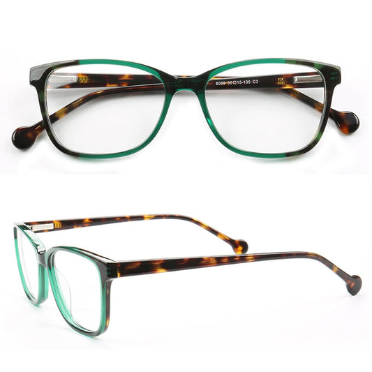 Lorena | Two Toned Tortoise Shell Eyeglasses Frames | Full Rim Colorful Patterned Design