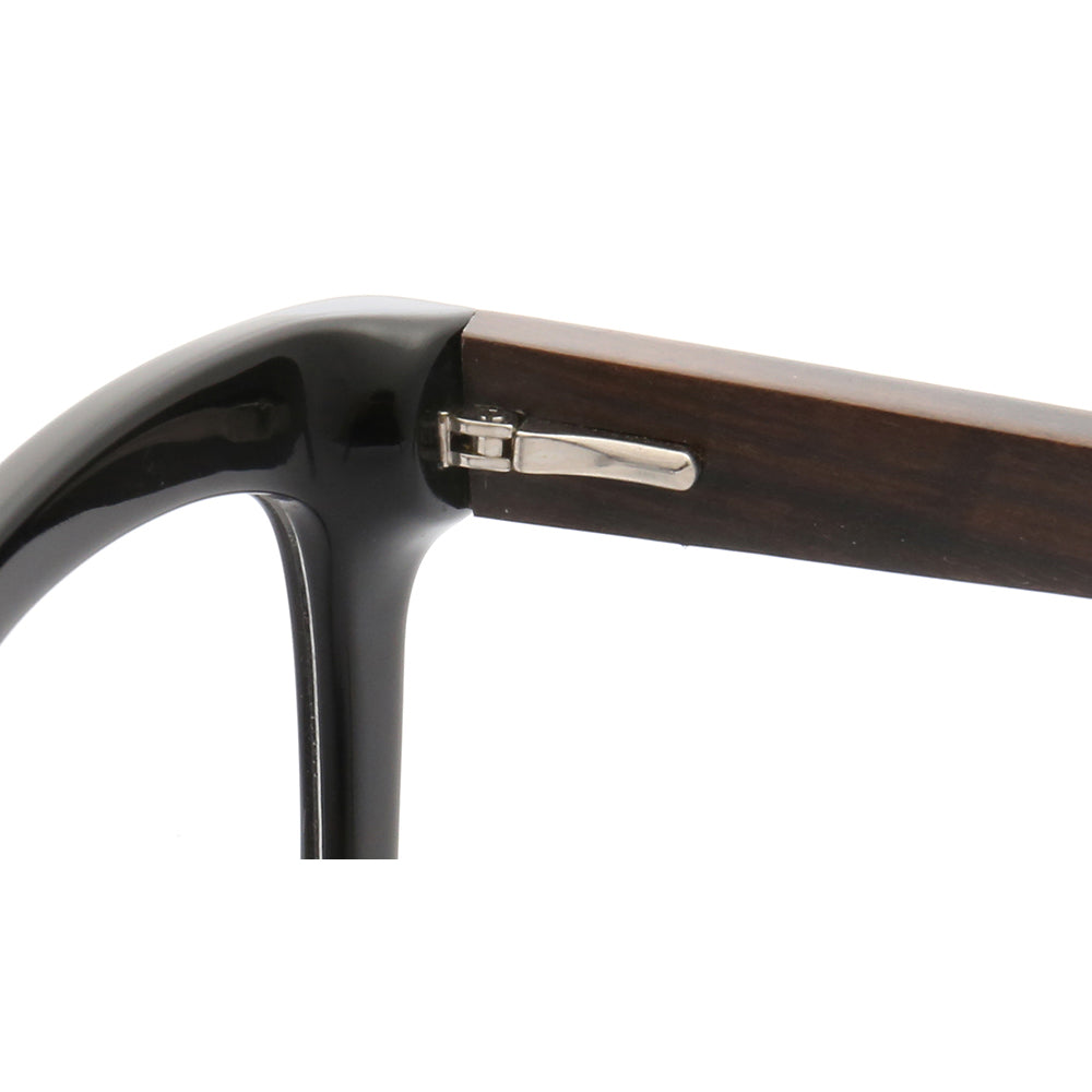 Austin | Retro Oversized Mens Wood Eyeglass Frames  | Vintage Square Wooden Glasses Frames Online