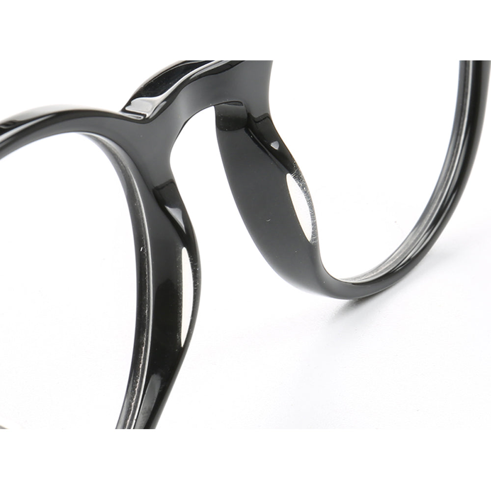 Axel | Classic Round Acetate Glasses w/ Tortoise Shell Design | Unisex Frame For Men & Women