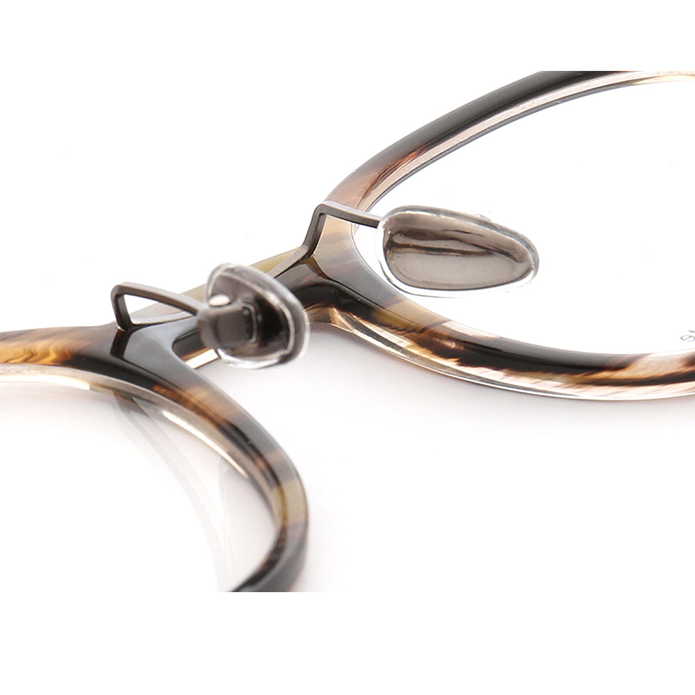Durham | Composite Acetate & Metal Eyeglasses | Round Full Rim Frame w/ Patterned Design