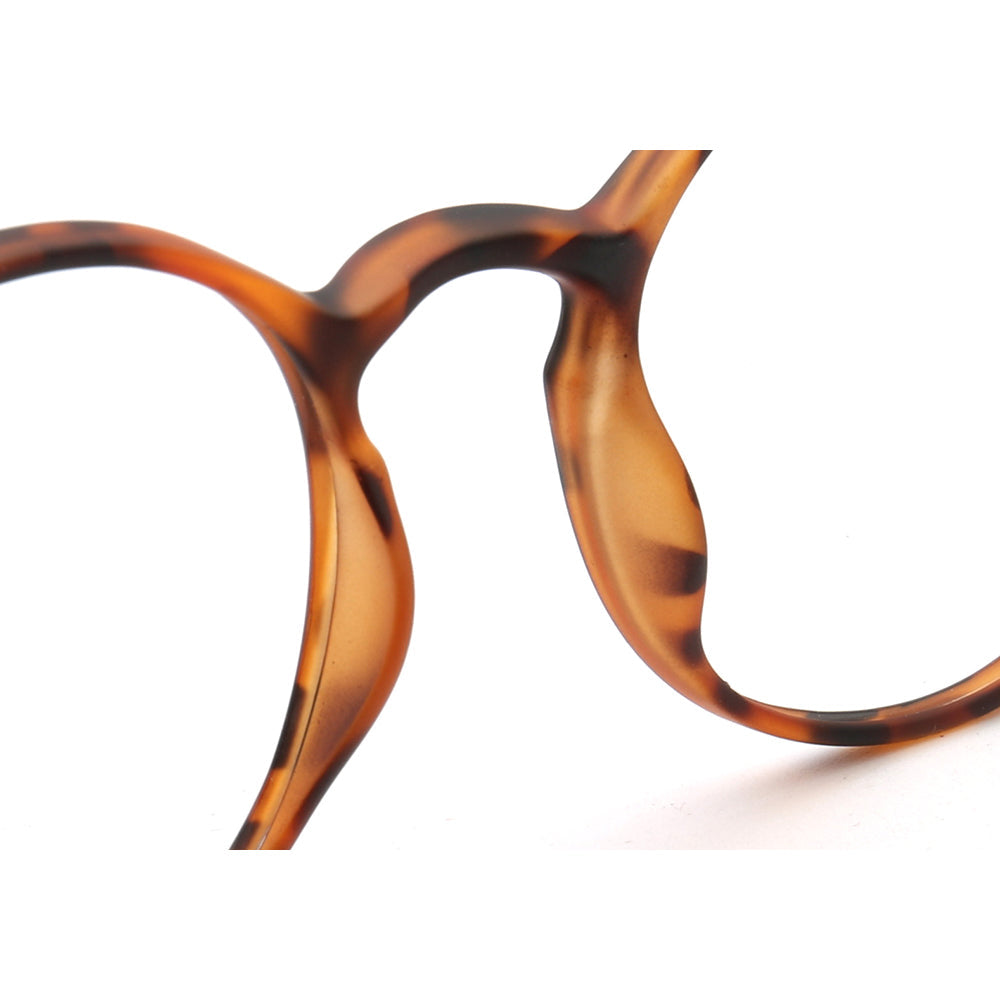 Ember | Light TR Tortoise Eyeglasses For Women  | Modern Round Clear Men Glasses Frames
