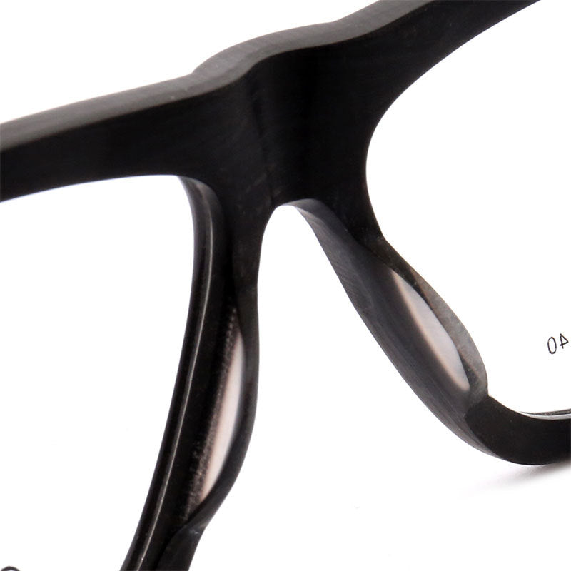 Brooks | 80s Oversized Mens Square Wood Eyeglasses | Vintage Wooden Glasses Frame Online
