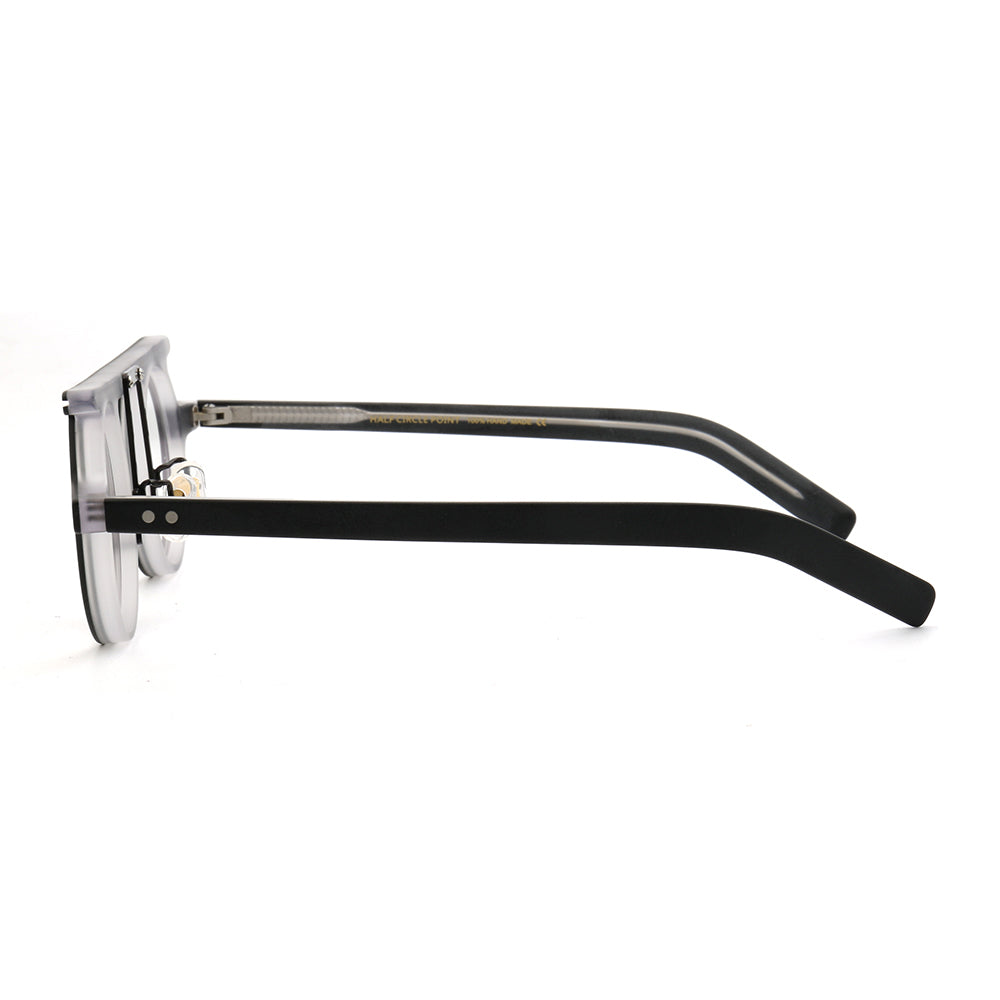 Hester | Retro Flat Top Vintage Glasses Frames Men | Round Nerd Stylish Women Eyeglasses Frames