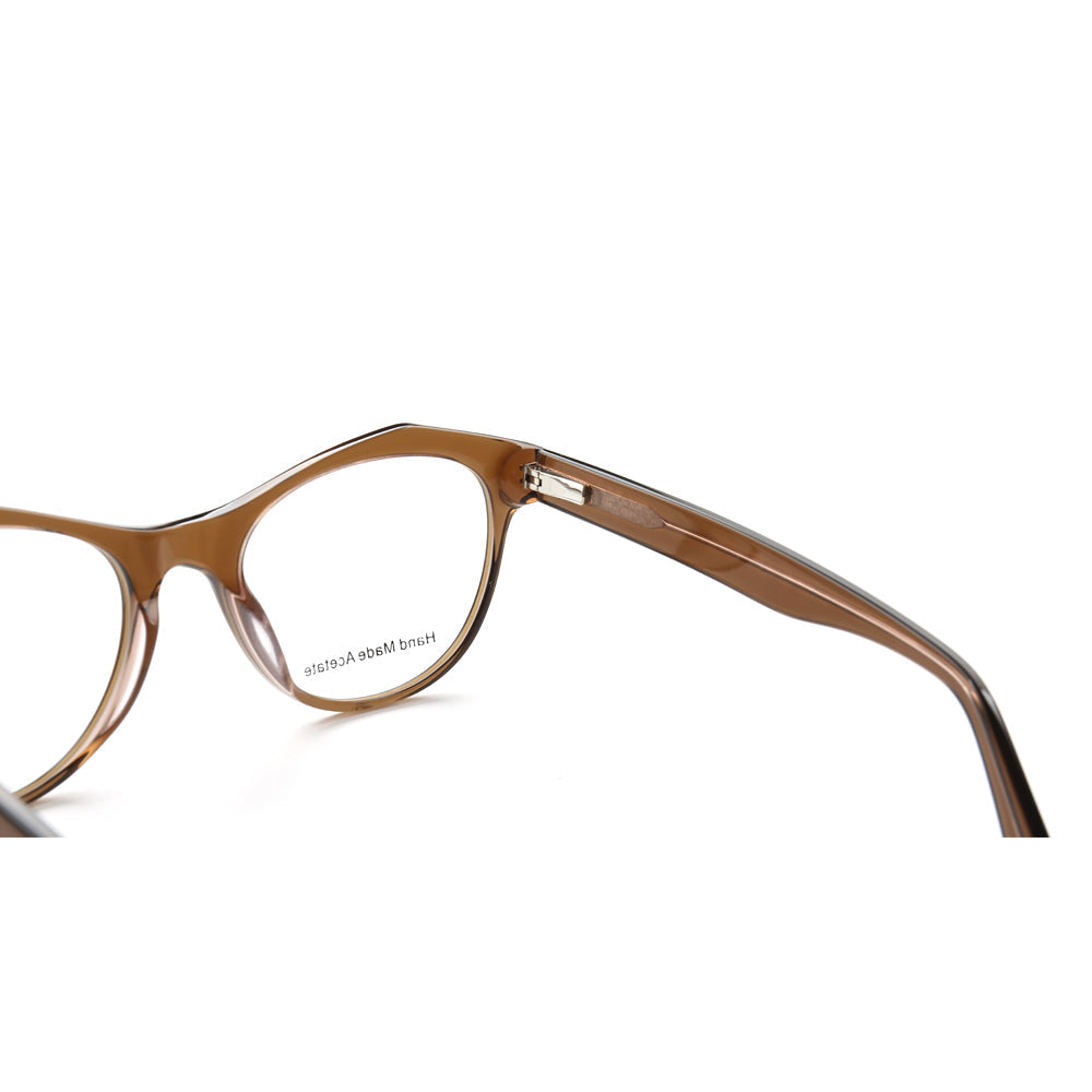 August | Semi Transparent Round Full Rim Acetate Glasses | Eyeglasses w/ Modern Geometric Frame