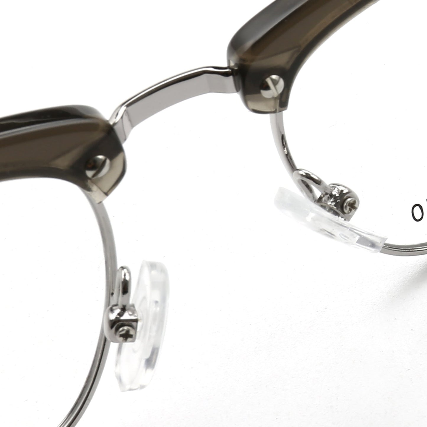 Carter | Retro Half Rim Acetate Glasses | Semi Rimless Nerd Style Eyeglass Frames