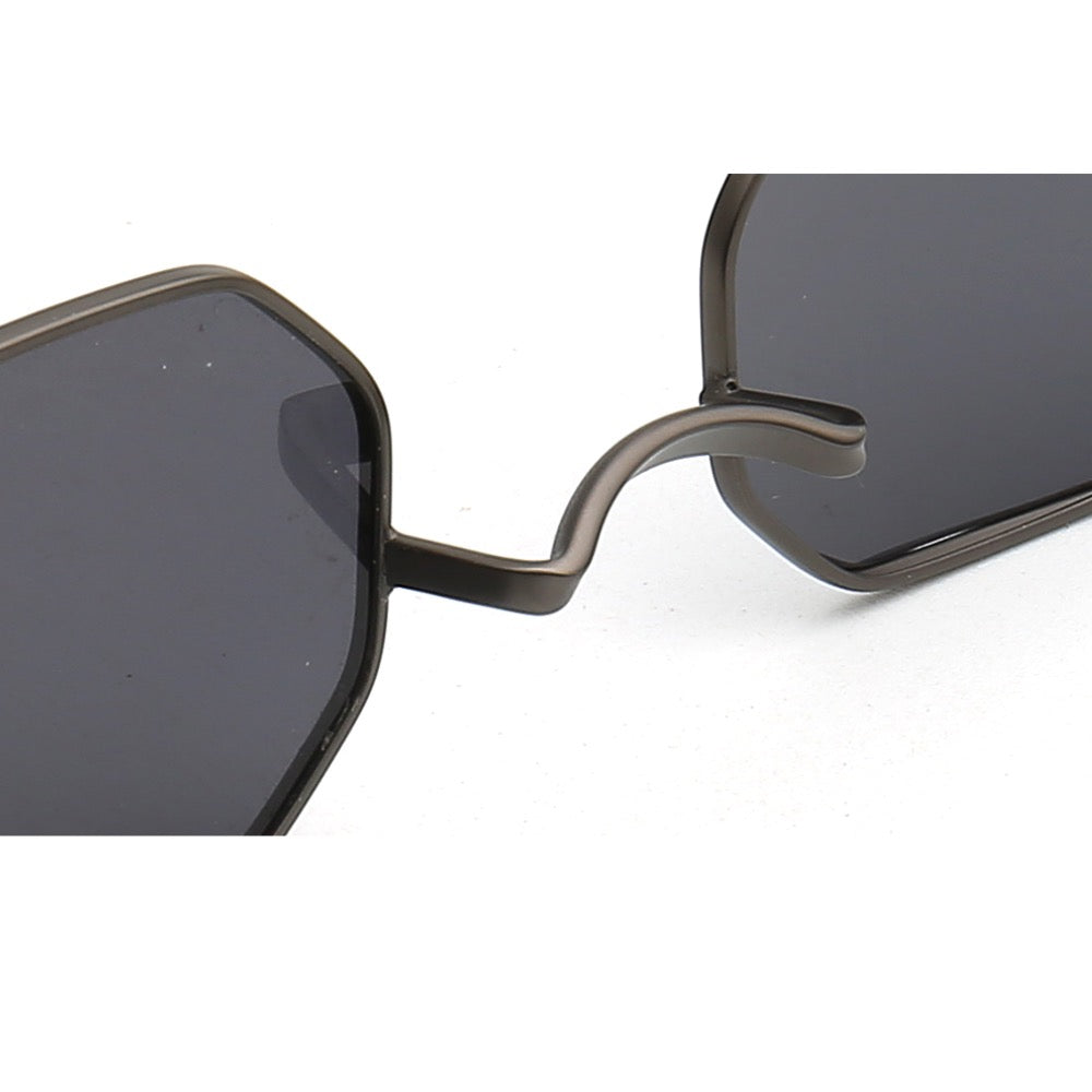Greyson | Geometric Metal Mens Sunglasses Polarized | Rectangle Tinted Womens Sun Glasses UV400 Driving Outdoor
